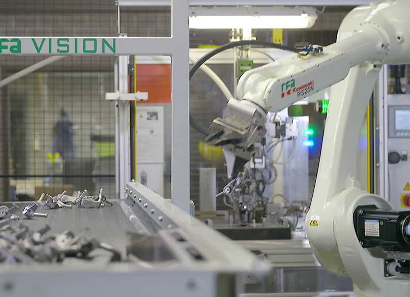 Automated machining cell with visionary system